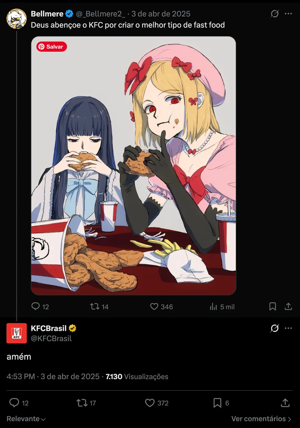 KFC twitter print