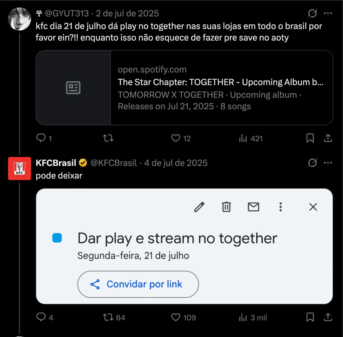 KFC twitter print