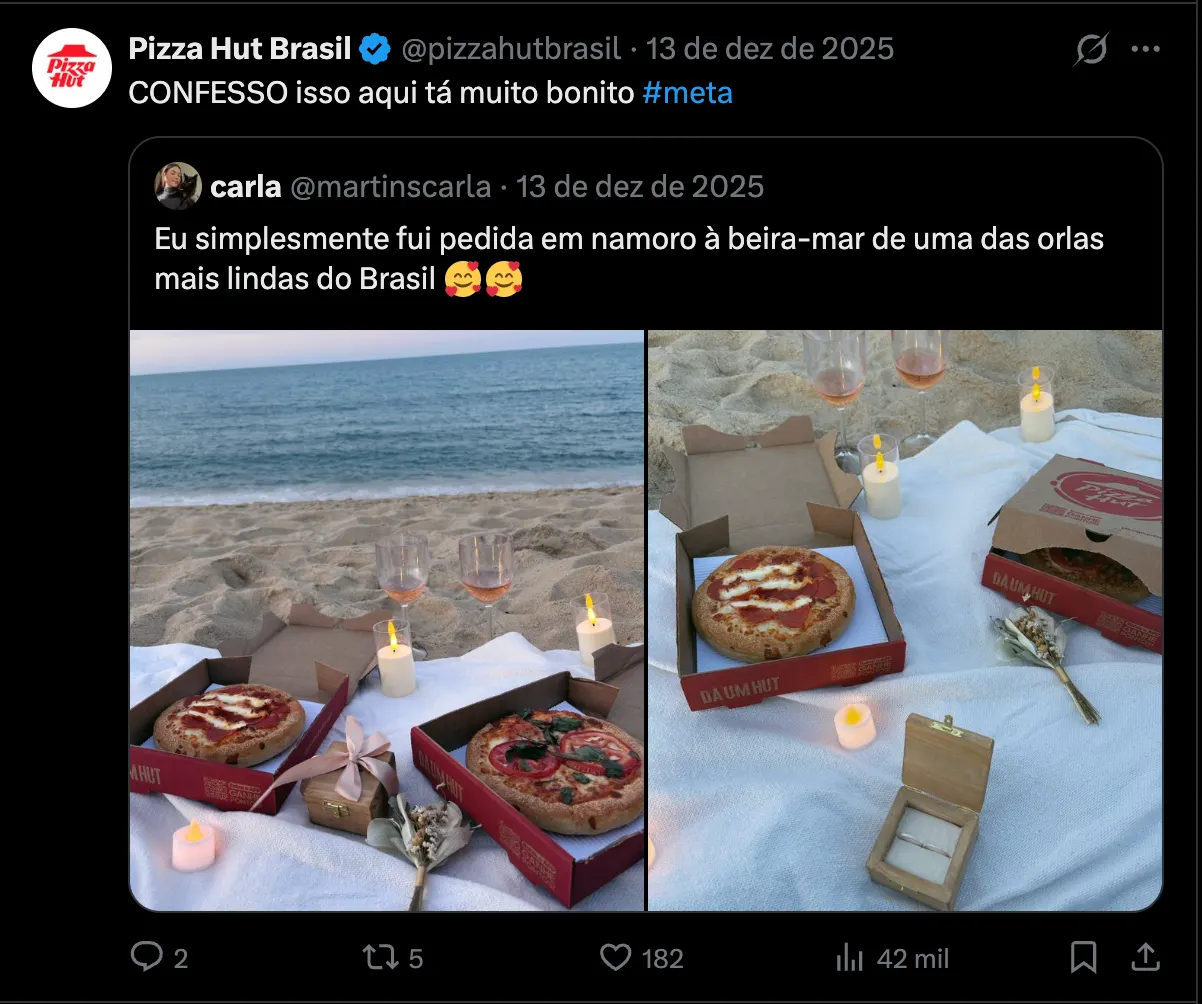 Pizza Hut twitter print