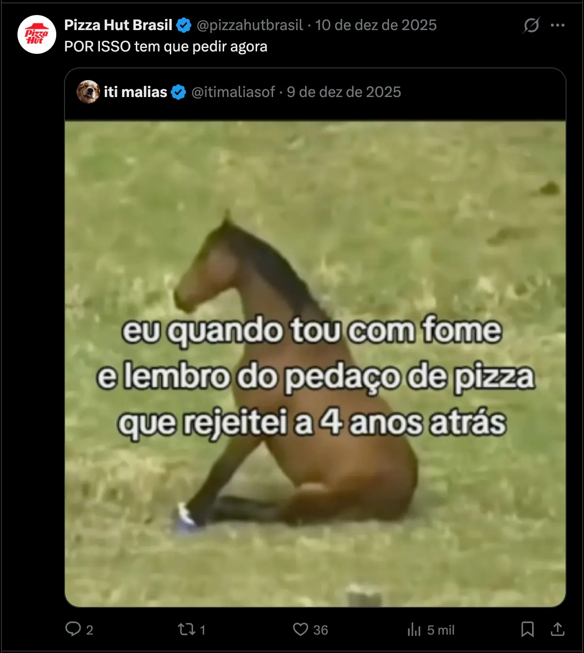 Pizza Hut twitter print