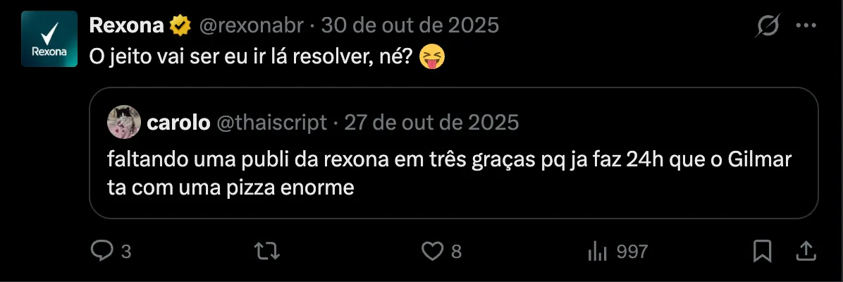Rexona twitter print